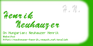 henrik neuhauzer business card